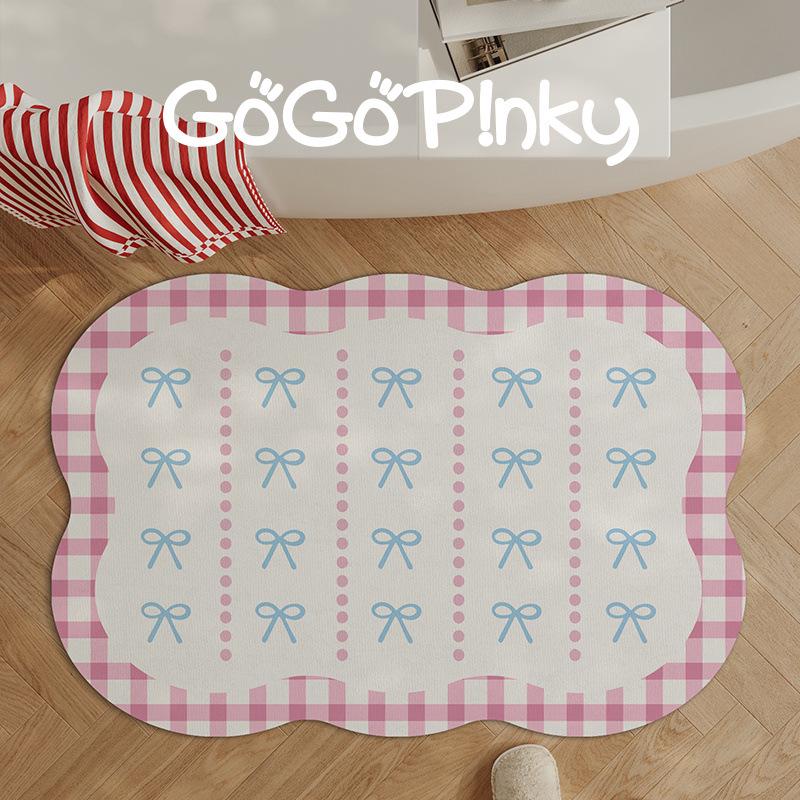 Cute Cartoon Anti-Slip Diatom Mud Bathroom Mat - Water Absorbent Foot Pad for Toilet Door