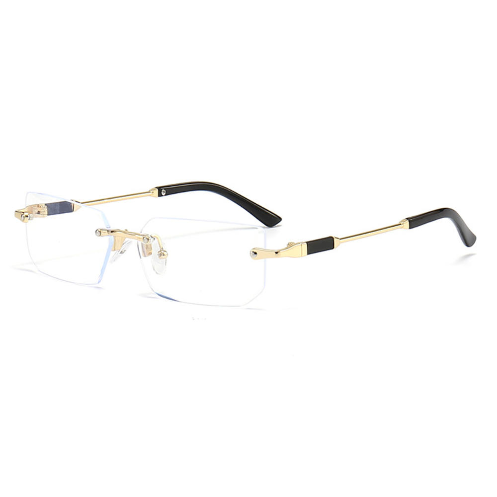 Trendy Rimless Sunglasses for Men Women Fashion Frameless Rectangle Sun Glasses Retro UV400 Shades Summer Goggles Eyewear