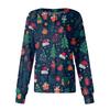 Women's Christmas-printed Casual Long-sleeved Single-breasted Work Uniform Cardigan