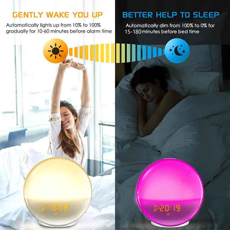 Smart WiFi Sunrise Sunset Alarm Clock with App Control