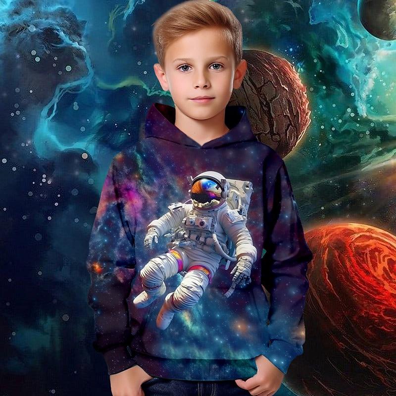 

Boys 3D Graphic Galaxy Space Hoodie Long Sleeve 3D Print Spring Fall Winter Fashion Streetwear Cool Kids 3-12 Years Outdoor Casual Daily Regular Fit 1112 Years160cm