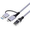 USB Type C Wireds Networkings Adapter Cable With Gigabit Ethernet Speed Heat Dissipation Aluminum Alloy Housing And TangleFree Braideds Cord