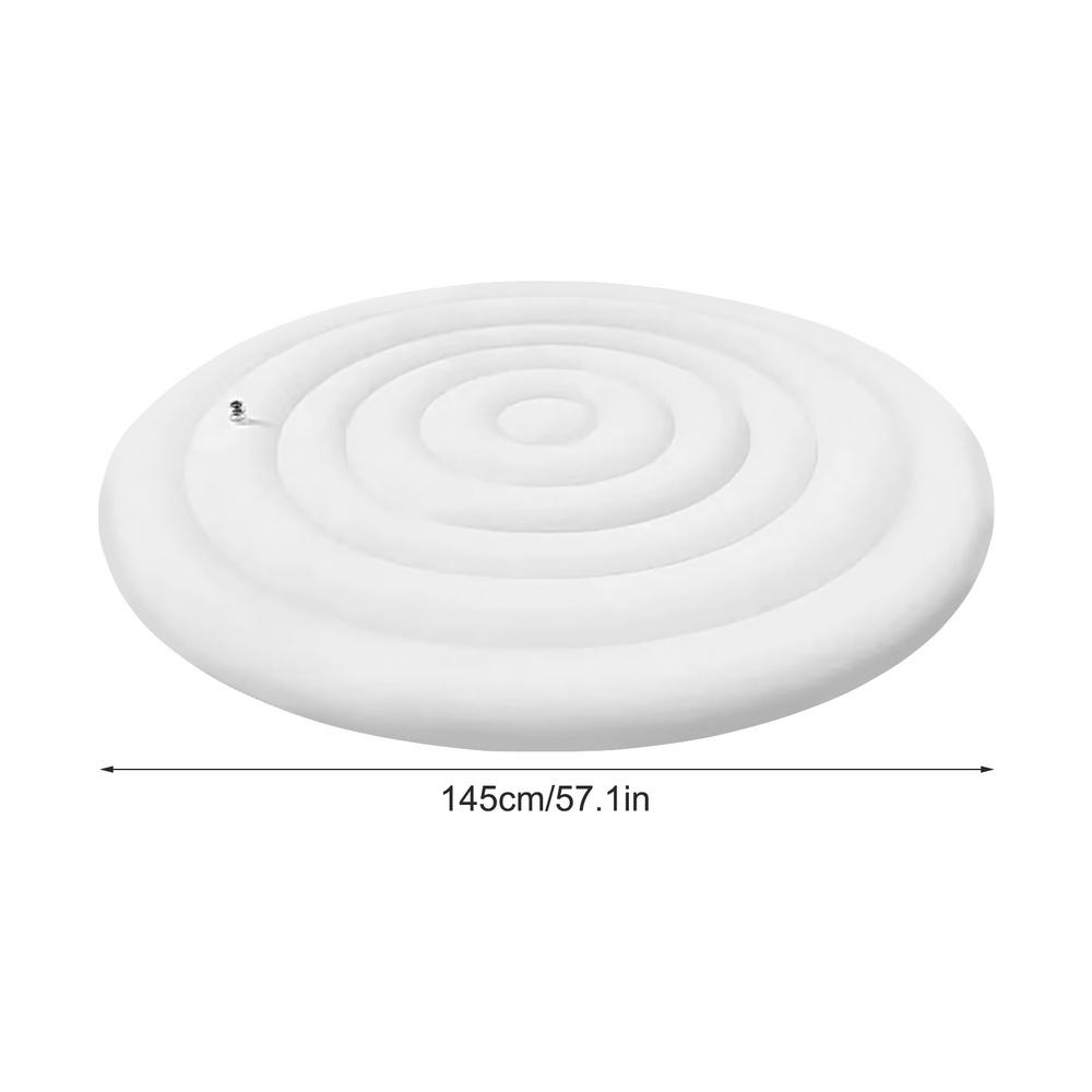 

Надувной чехол для джакузи с круглой крышкой, ветрозащитный чехол для джакузи с ручками, защита от непогоды, термочехол для джакузи для ванной комнаты белый