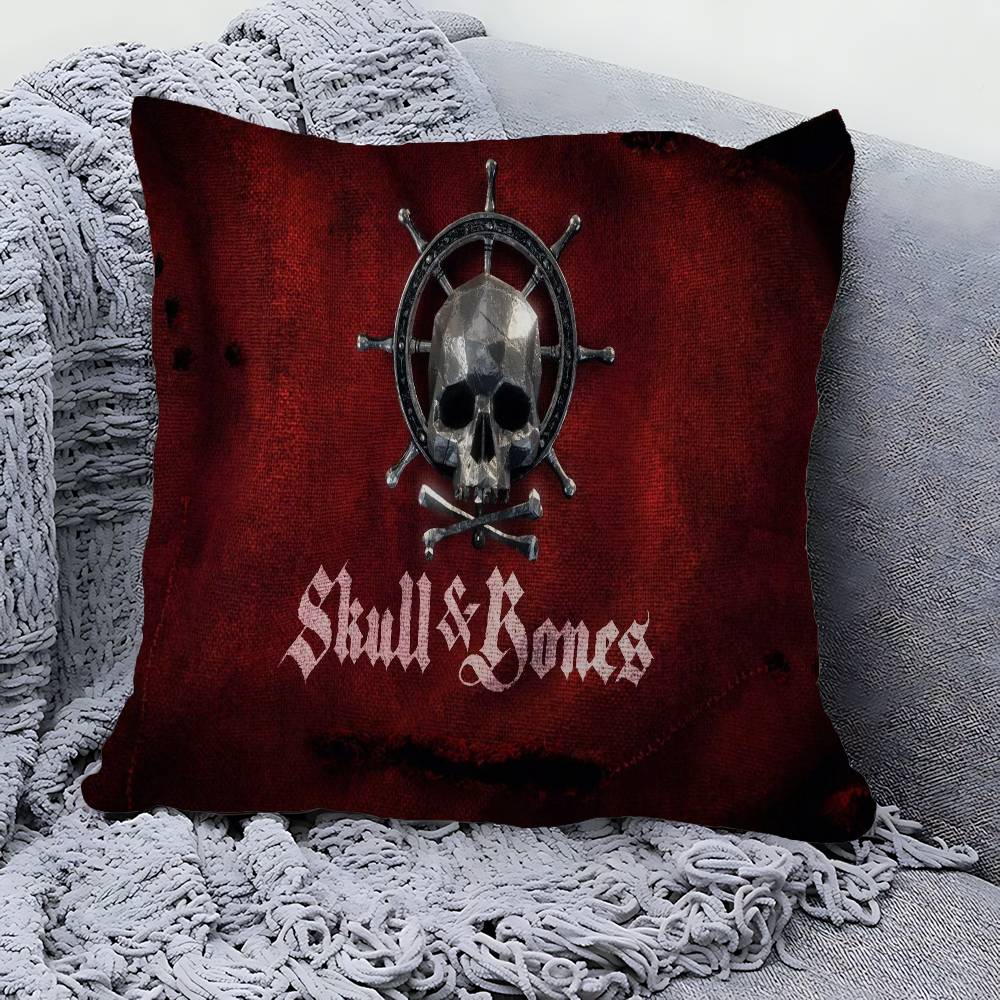 Pirate Ship Rune Skull Pillow Anime Pillow Sofa Bed Head Pillow Cover Cushion Cover 45x45 cm Fashion