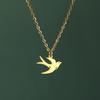 Swallow Pendant Stainless Steel Necklace Men's And Women's Fashionable Animal Inspired Jewelry Gift Super Natural Inspiration