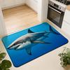 ANIME G-Great White Shark Floor Mat Absorbent Floor Mat Non-Slip Entrance Rug for Bathrooms Restrooms and Toilets