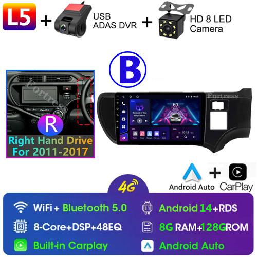 Car Radio For Toyota Aqua Prius C 2011-2017 Multimedia Automotive Autoradio Carplay Android Auto Wireless Video Car GPS WIFI