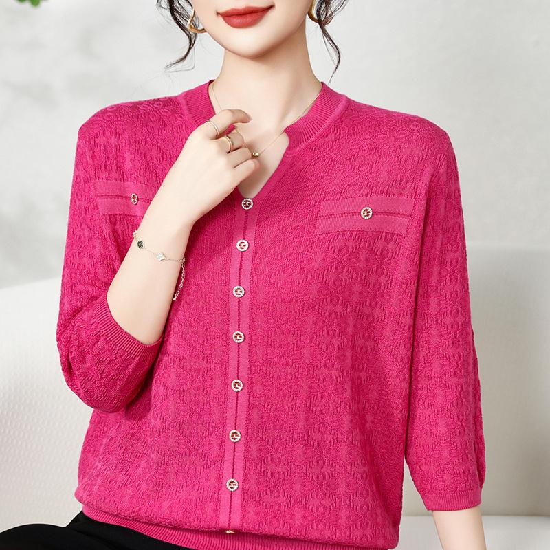 QingHe Cashmere Damski sweter z 30% kaszmiru - Miękki i ciepły pulower z mieszanki wełny