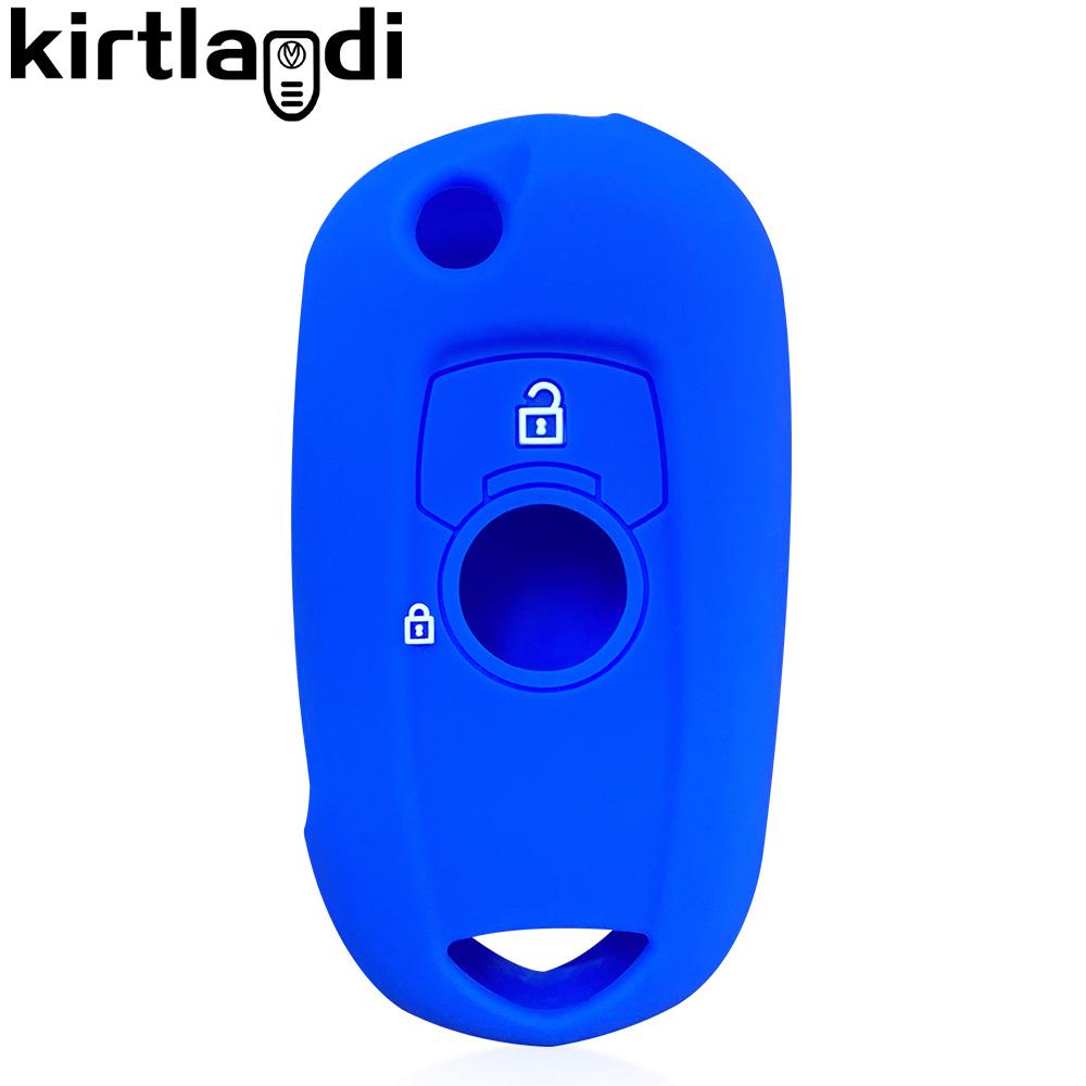 Silicone Key Case Remote Skin Car Key Cover for Opel Vauxhall Astra K Corsa E 2015-2019 2 Button Key Holder Keychain Accessories