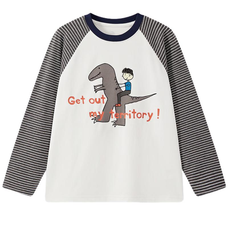 

MQD Boy s Raglan Sleeve Cartoon Color-block T-shirt 130
