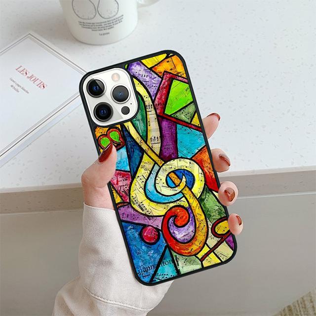 Music Notes Phone Case For iPhone 17 Air 14 15 16 13 12 Cover For Apple iPhone 17 Air 14 15 16 Pro Max 6S Plus Coque