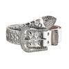 Studded Bling Bling Rhinestone Western [Lamerry] Belt, Belt, Belt, Belt, Y2K, Sequins, Glitter, 105cm, Women's/Men's (White)