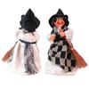 Creative Broomstick Witch Statues Funny Witch Figurines  Haunted House Decorations