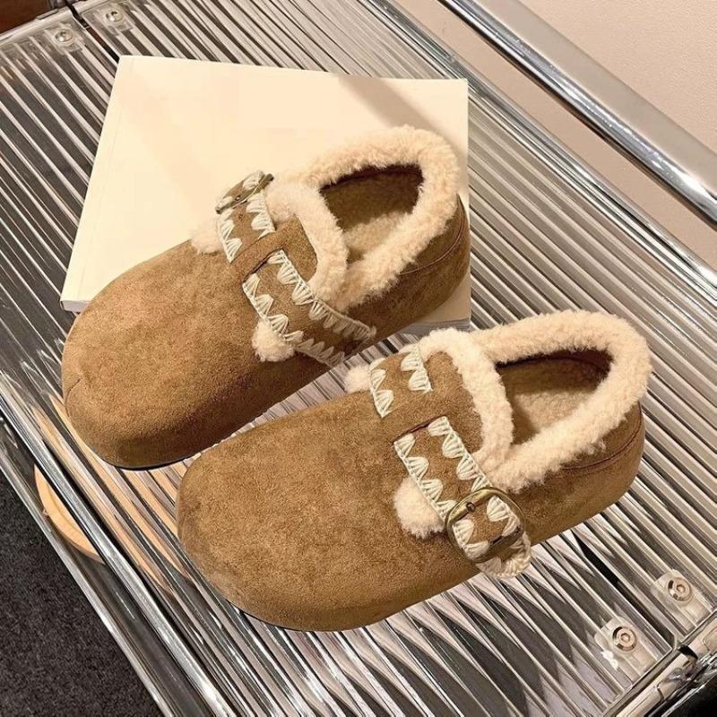 Height-increasing Snow Boots, Women's Fleece and Thickened Cotton Shoes, Warm Full-bag Shoes