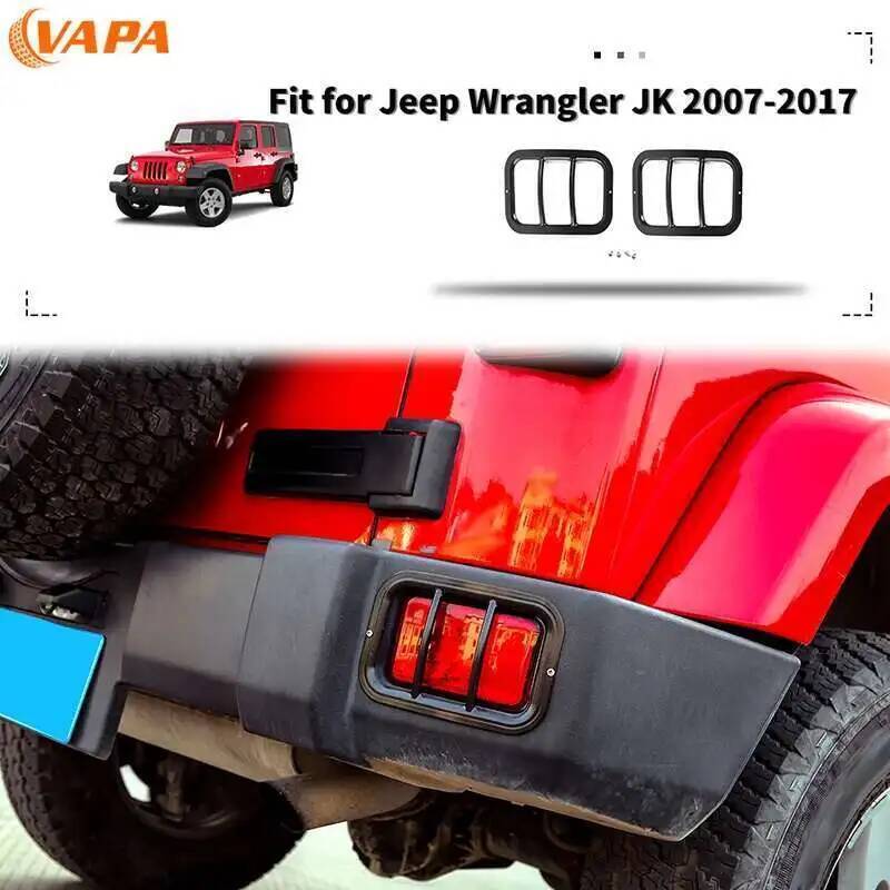 Rear Fog Lamp Protector Cover Light Taillight Metal Decoration For Jeep Wrangler JK 2007-2017 Exterior Accessories
