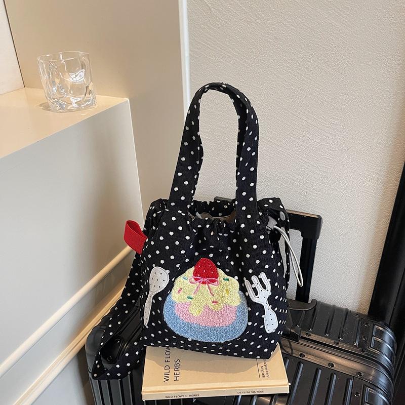 

Мультяшная холщовая сумка женская новая сумка-мессенджер на шнурке простая портативная тканевая сумка сумка-ведро легкая сумка через плечо