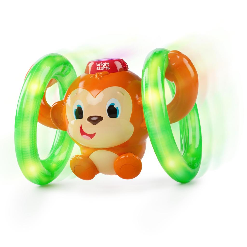 Bright Starts Roll & Grow Monkey (6 Months and Up) Crawling & Chasing Game, 52181