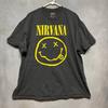 Nirvana Smiley Face Band T-Shirt 2XL Grunge Y2K Vintage Style Grafikshirt