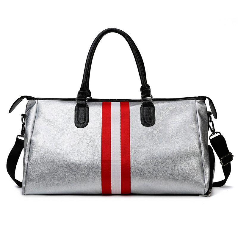 

Дорожная сумка Silver Ribbon с отделением для обуви — большая вместимость для бизнеса, фитнеса, путешествий и йоги красный