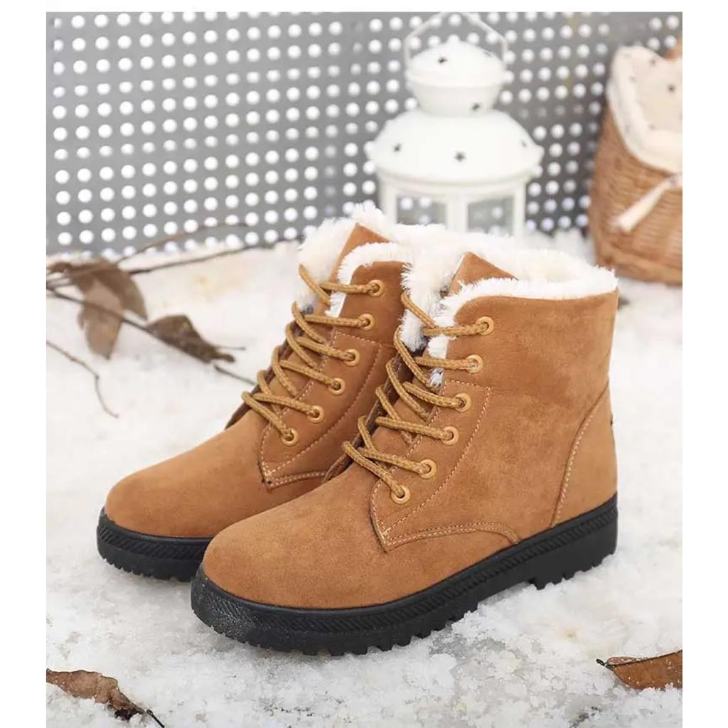 Women's Winter Boots Low Heels Women Boots With Fur Warm Winter Shoes Women Snow Boots Ankle Botas Mujer Winter Footwear Female