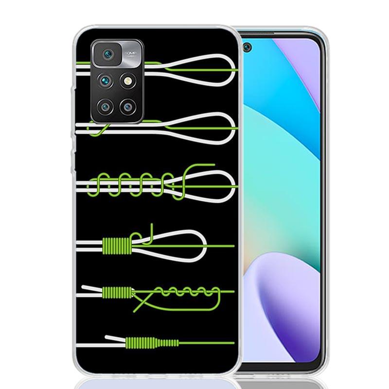 Carp Fish Fishing Rod Hook Phone Case For Xiaomi 14C 13C 12C 13 12 10 10A 10C 9 9A 9C 9T 8 8A 7 7A 6 6A K70 Pro K60 K40 K20 14C