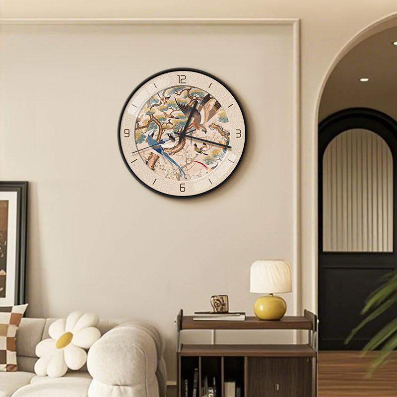 Round Restaurant Wall Clocks Design Aesthetic Silent Wall Clocks Chinese Style Digital Orologio Da Parete Ornaments Home Decor