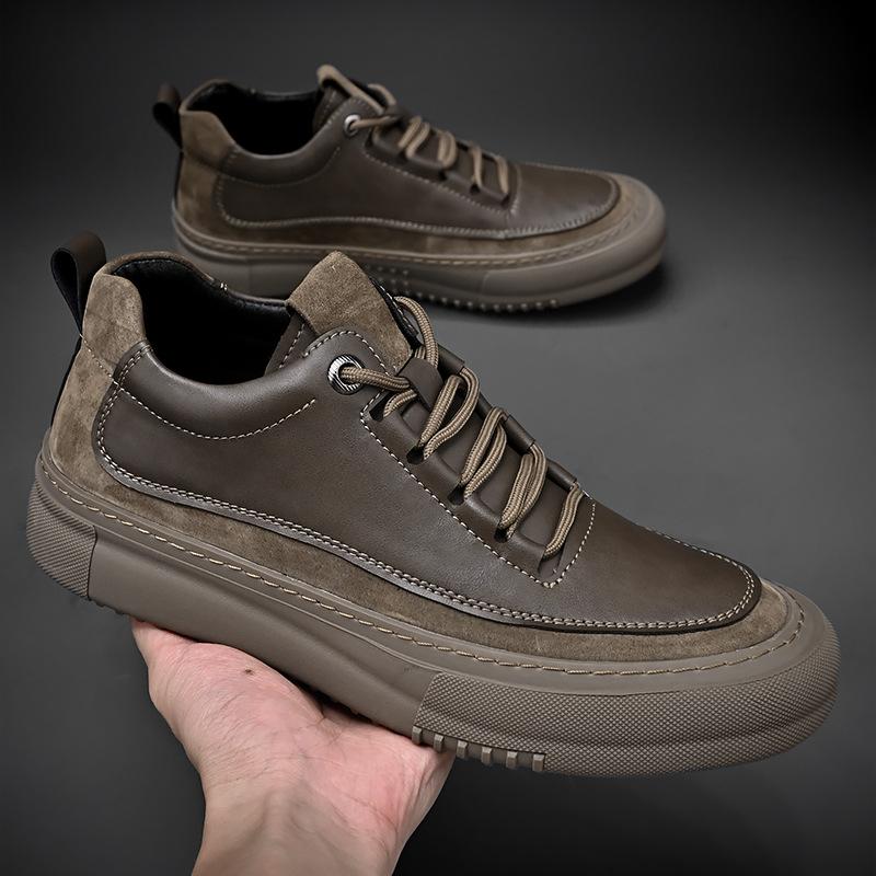 

Чоловіче взуття 2024 осінь нова модна тенденція універсальне взуття на платформі чоловіче м яка підошва легка розкіш спортивне та повсякденне взуття 44 хакі