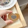 Japanese Small Fresh Glitter, Sequined Love Mirror, Mobile Phone, Airbag Bracket, Rhinestone, Magnetic Paste, Desktop Support Frame