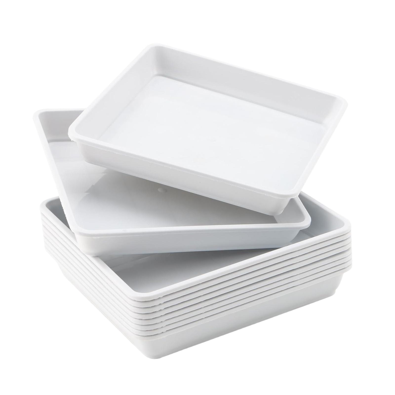 

10x Plant Trays Plant Saucers Flower Pot Drainage Tray Plant Water Drip Trays for Indoors Outdoor Courtyard Garden Balcony белый
