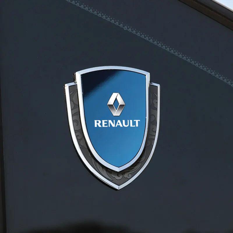 Car Badge Stickers Side Windows Metal Body Car Stickers for Renault Clio Satis Twingo Captur Rafale Megane ZOE Auto Accessories R666