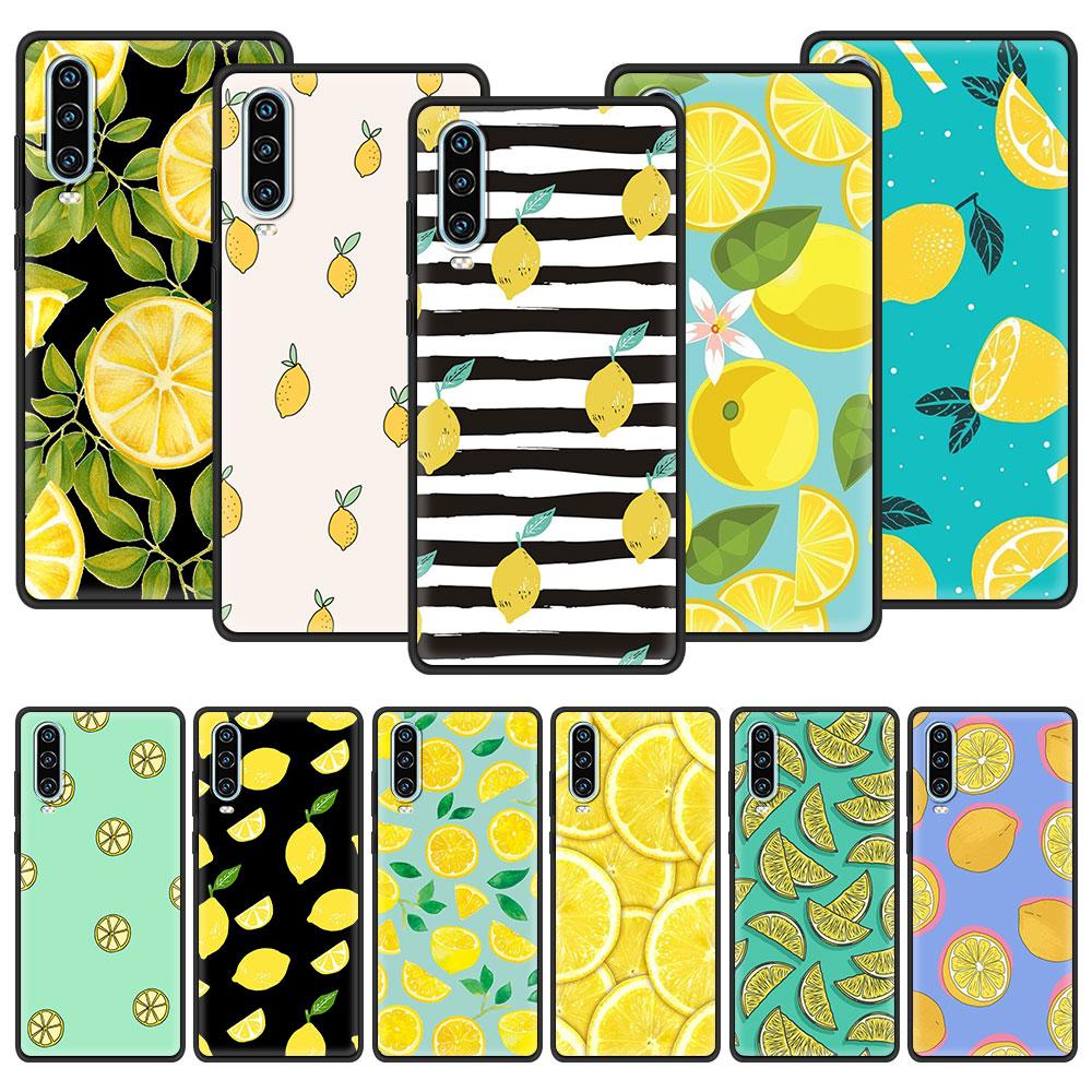 Mediterranean Lemon Soft Phone Case For Huawei P30 Lite P50 Pro P20 P40 Lite E P Smart Z 2021 Y6 Y7 Y9 2019 Y6p Y9s Y7a Cover