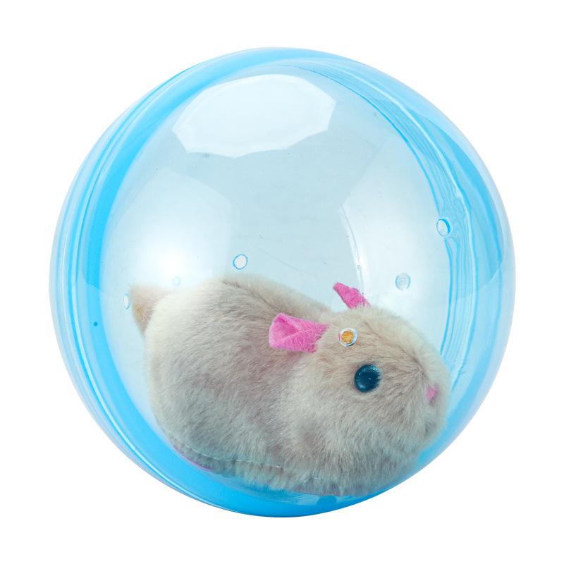 Electric Plush Hamster Spinner: Interactive Cat Teaser & Rolling Ball Toy for Fun Parent-Child Play