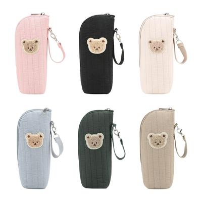 Multifunctional Cotton Thermal Bottle Bag With Aluminum Insulation Design For Baby Feeding Essential Travelling