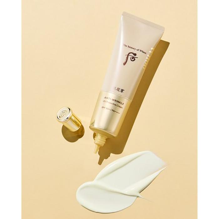 The history of whoo Gongjinhyang Jin Hae Yoon Wrinkle Sun Cream SPF50+ PA++++ – Anti-Wrinkle, Firming & Brightening Korean Herbal Sunscreen, Korean