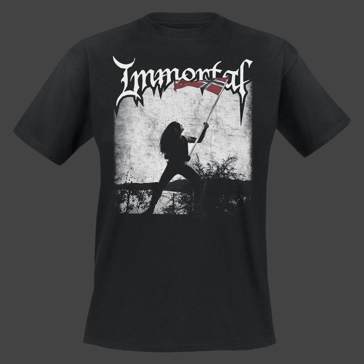 Винтажная футболка Immortal Band из плотного хлопка, черная, все размеры, мужская, женская, классическая, BL379 M
