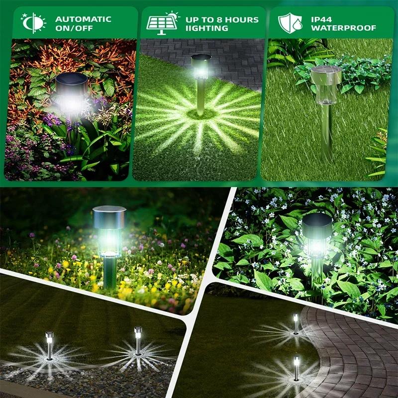 Solární venkovní světla Venkovní zahradní lampy Napájené Vodotěsné Krajinná Cesta pro Dvůr Zahrada Trávník Terasa Dekorativní LED osvětlení