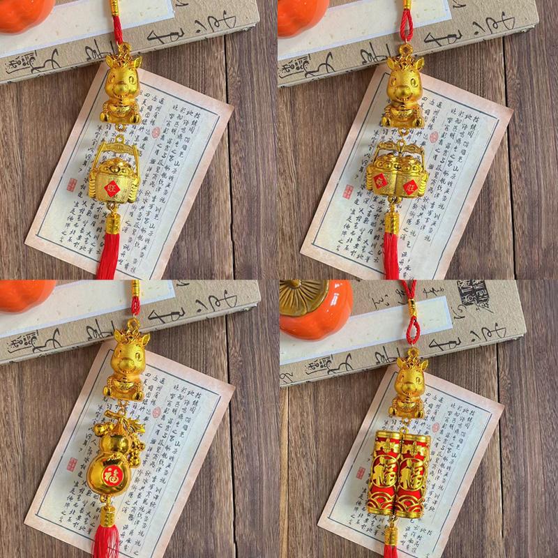 2026 Year Of The Horse Wall Hanging Ornament  Year Lucky Decoration Housewarming Green Plant Potted Small Pendant Gifts