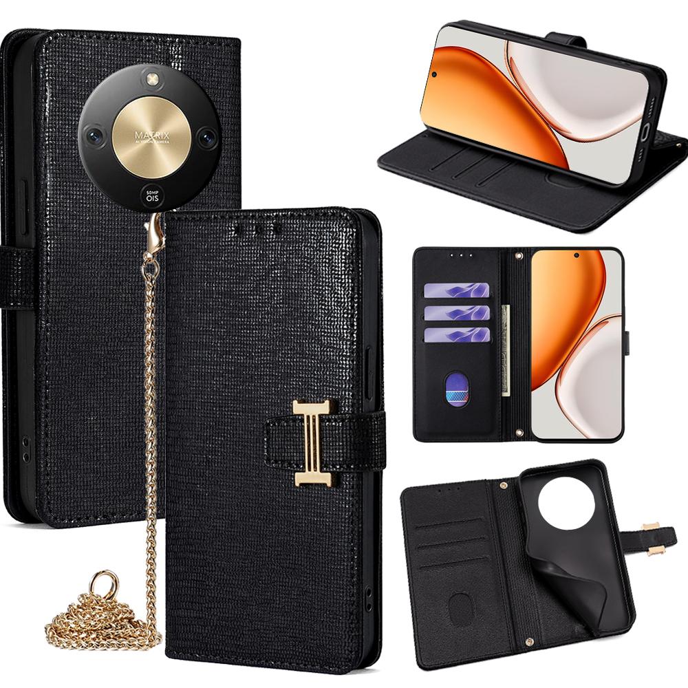 

For Honor Magic8 Lite 5G/X9d 5G/X70 5G Case Wallet Sequins Leather Crossbody Phone Cover