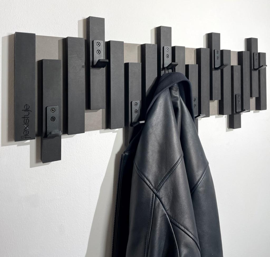 Black Lamele Mini 80cm Wall Clothes Hanger