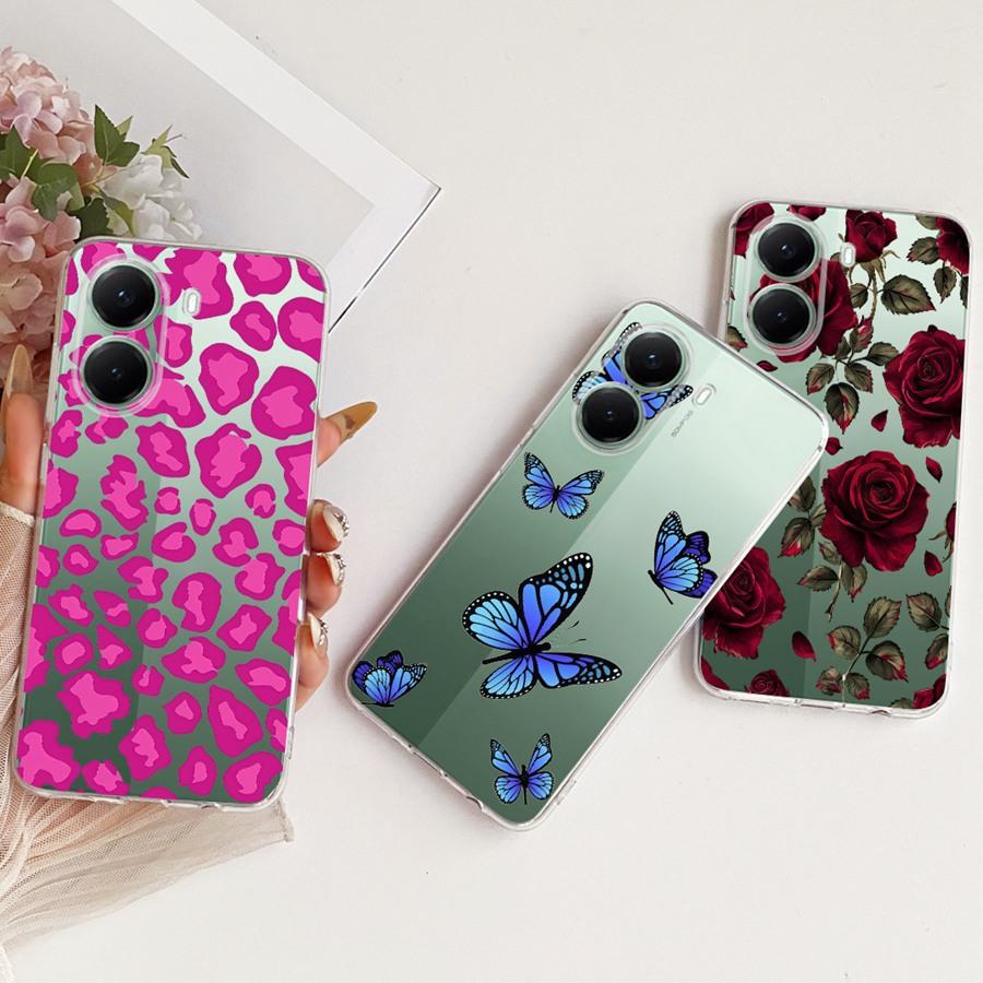 Case For Xiaomi Poco X7 Pro Cover X 7Pro Transparent Butterfly Painting Soft Back Cases For Xiaomi PocoX7 X 7 Pro 5G Clear Capa