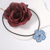 Summer New Korean Version Fresh and Sweet Enamel Dripping Oil Delicate Flower Pendant, Princess Fashion Niche