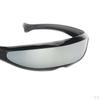 Futuristiske Smale Kyklop Farge Speilglass Visir Solbriller