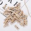 100 stücke Mini 25mm Natürliche Holz Clips Foto Clips Wäscheklammer DIY Hochzeit Party Holz Clip Clips Pegs Dropshipping