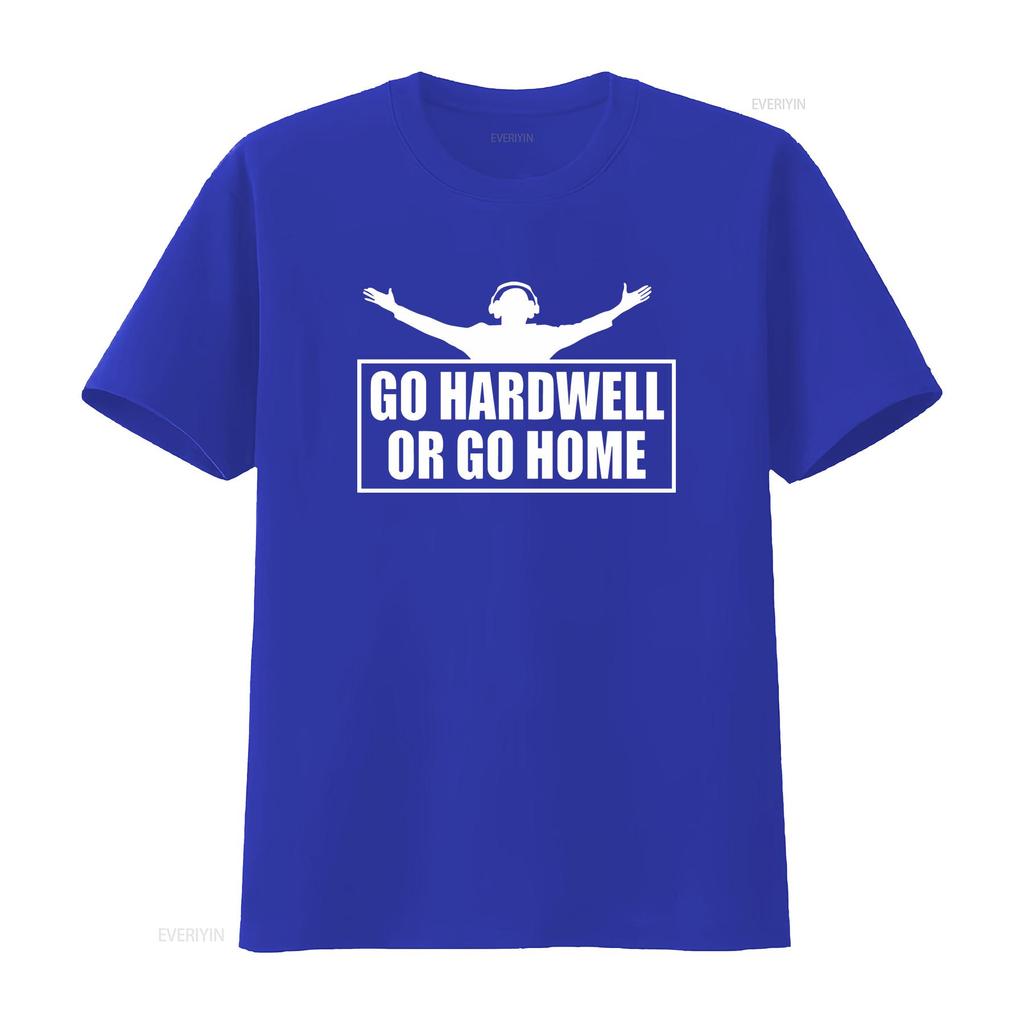 Go Hardwell Or Home T-Shirt Fleißig Unisex Motivierend Arbeit Vintage Grafik Streetwear Stilvoll Homme Unisex Leicht