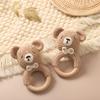 Baby Rattle Bear Crochet Animal Cartoon Music Rattle Toys for Baby Kawaii Teether Rattle Baby Toy 0 12 Months Montessori Toys