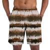 Herren Freizeitshorts mit elastischem Bund, Batikdruck, lockere Passform, leichte Sommer-Strandbekleidung für den täglichen Gebrauch