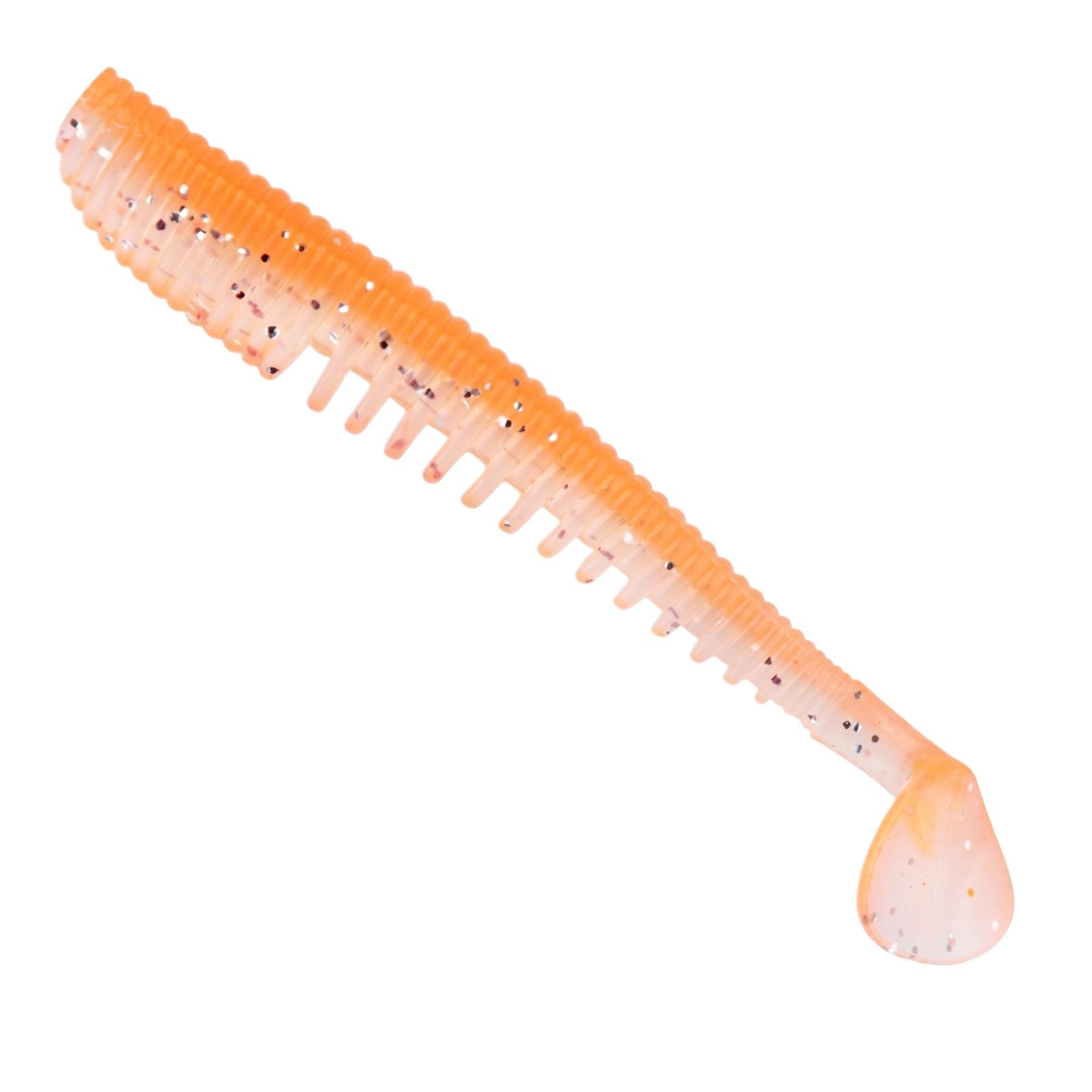 

Ribbed T-Tail Soft Micro Long for Saltwater Bass one size шафрановий