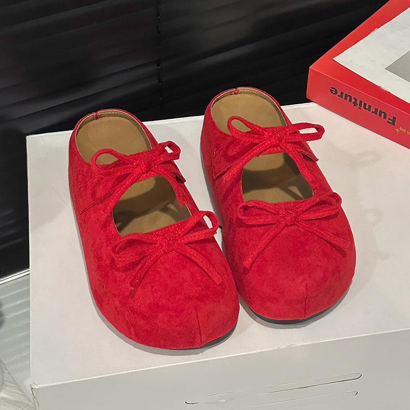 Thick bottom heightening retro women's early spring new fashion versatile bow bag head half slippers outer wear