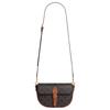 Celine Folco Brand Logo Print Design Leather Trim Shoulder Bag Women Shoulder Bag Brown 122652GTL-04LU