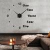 Acrylic 3 Clock Handmade Decor Battery Powered Arabic English Numbers DIY Clocks Wall Stickers for